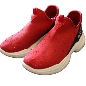 Gently used Guess red jewl shoes